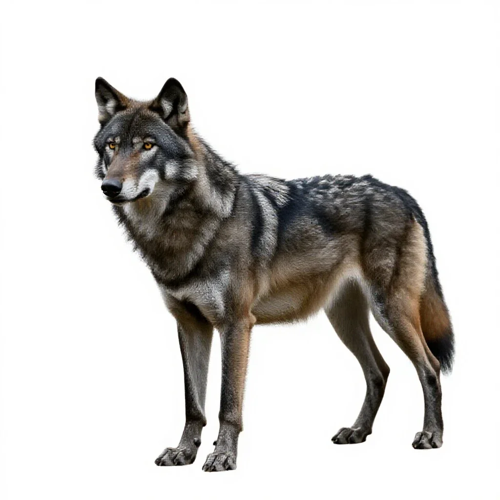 Dire wolf isolated on a white background