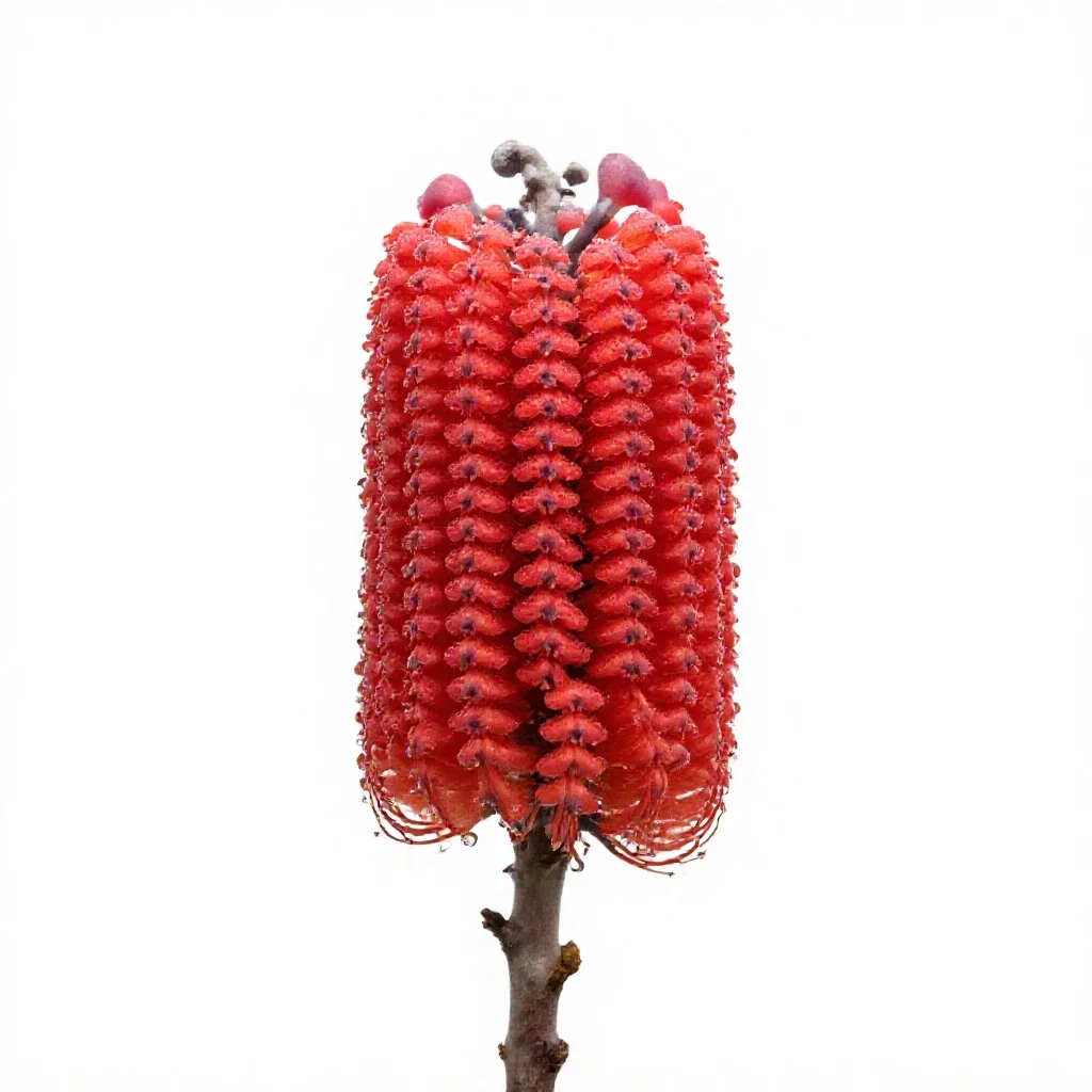Banksia flower isolated on a white background
