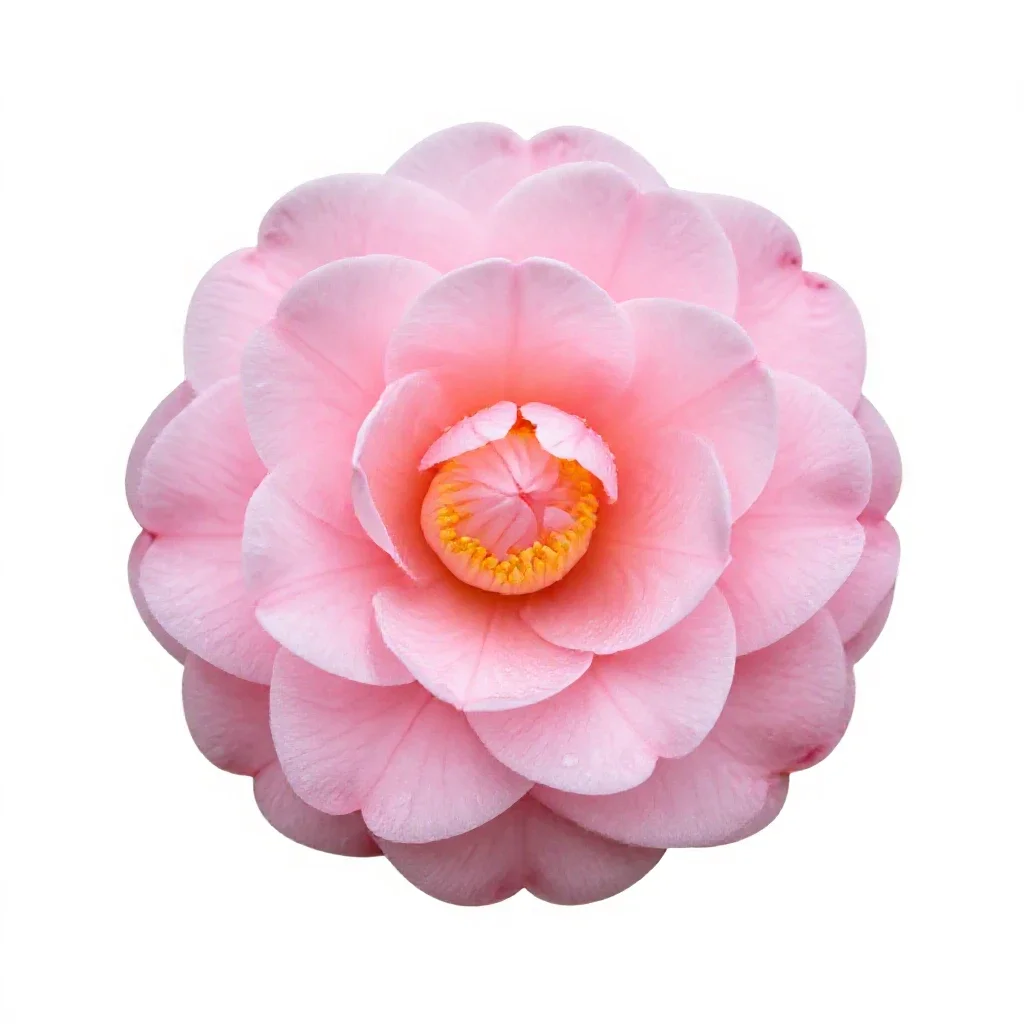 Camellia bloom isolated on a white background