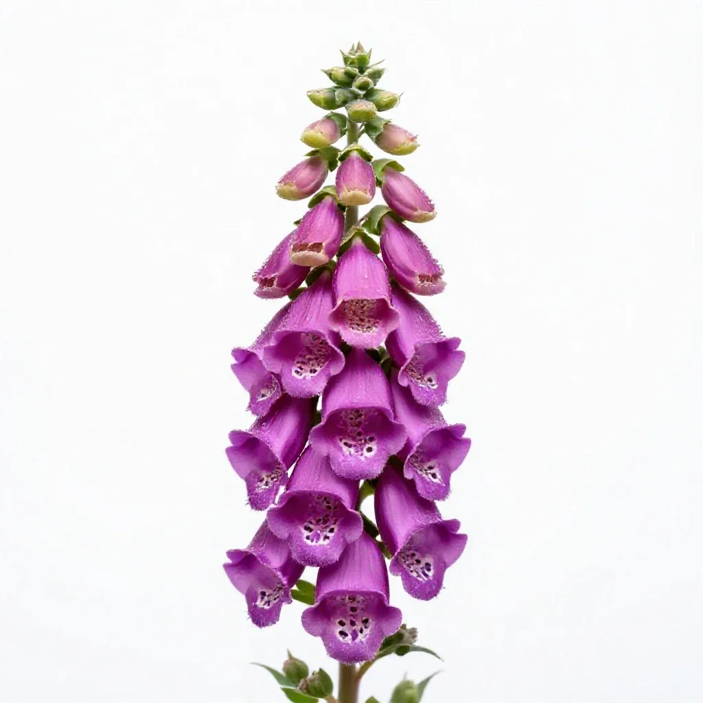 Foxglove spire isolated on a white background