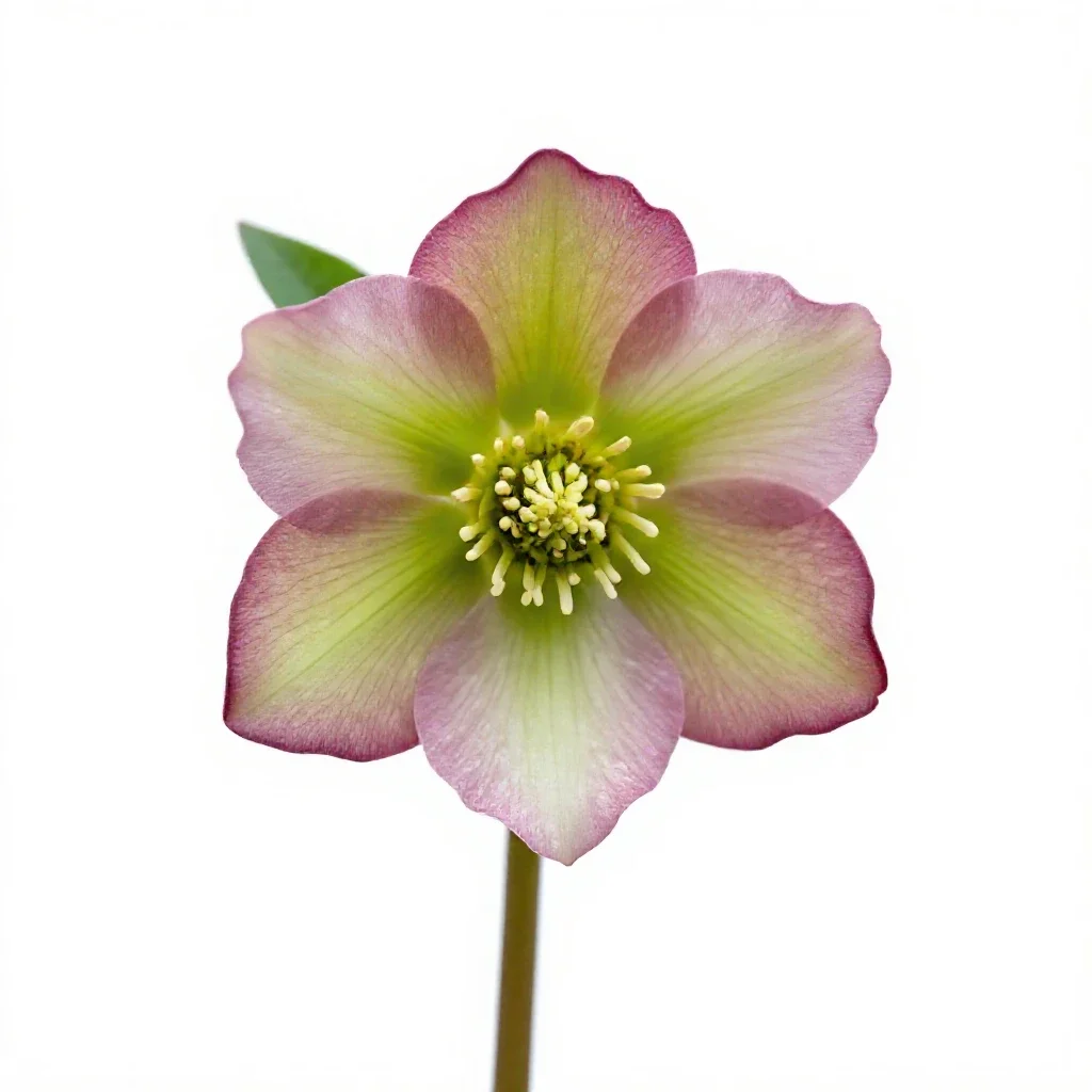 Hellebore nodding isolated on a white background