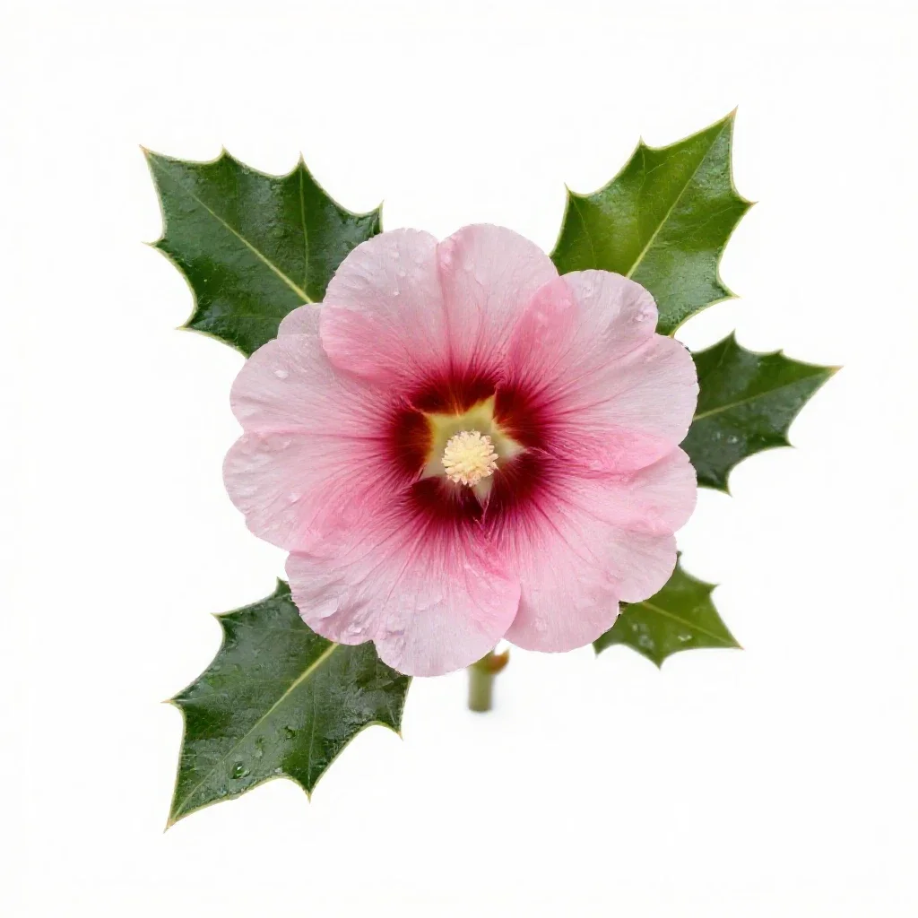 Hollyhock isolated on a white background