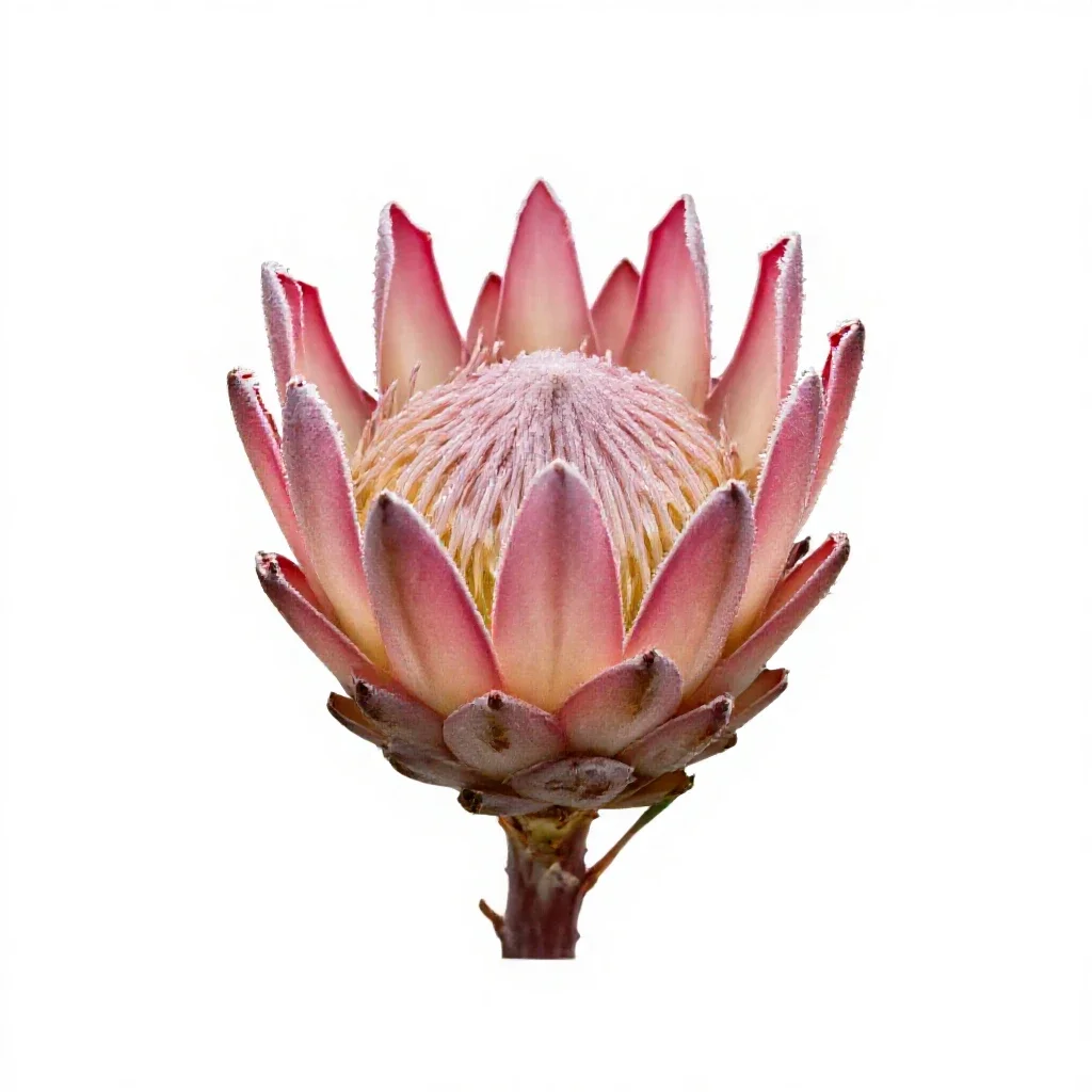 King protea isolated on a white background