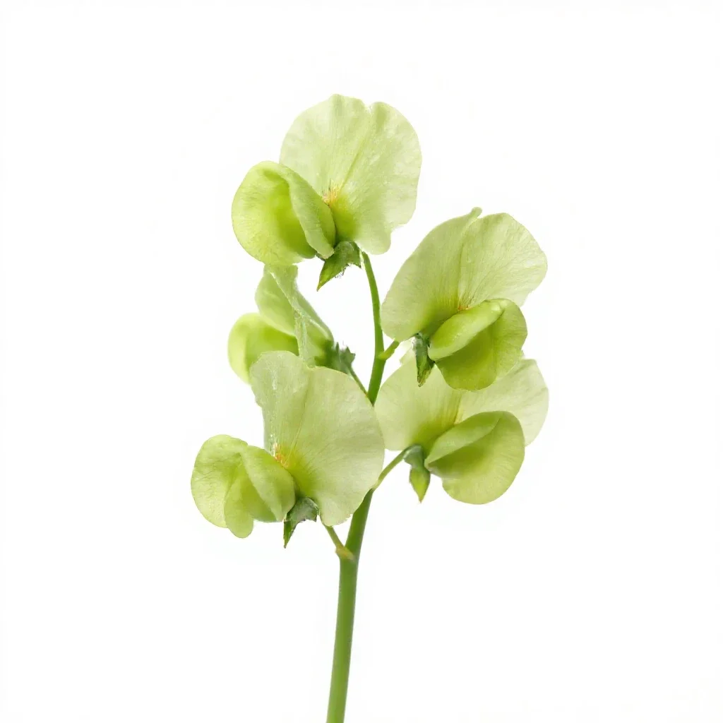 Sweet pea cluster isolated on a white background