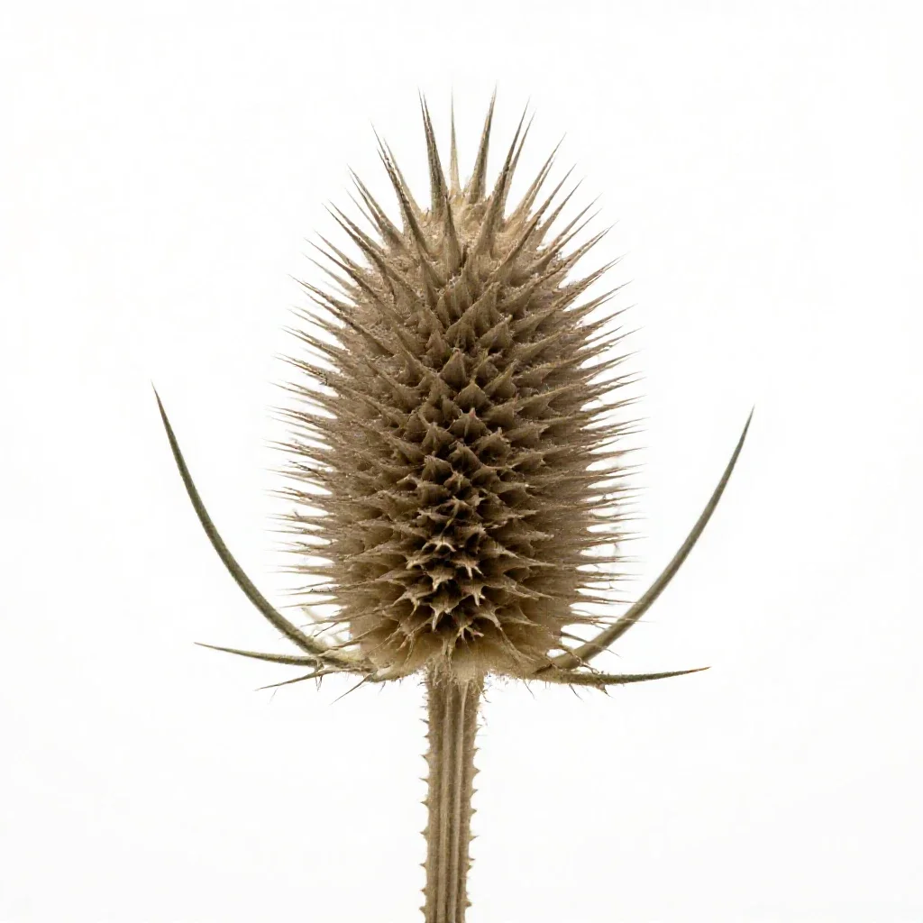 Thistle head isolated on a white background