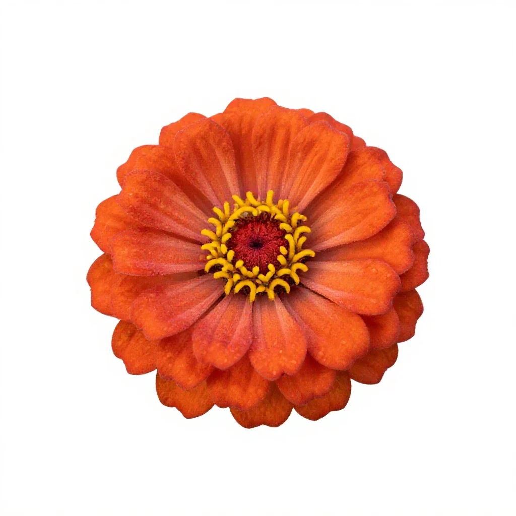 Zinnia isolated on a white background