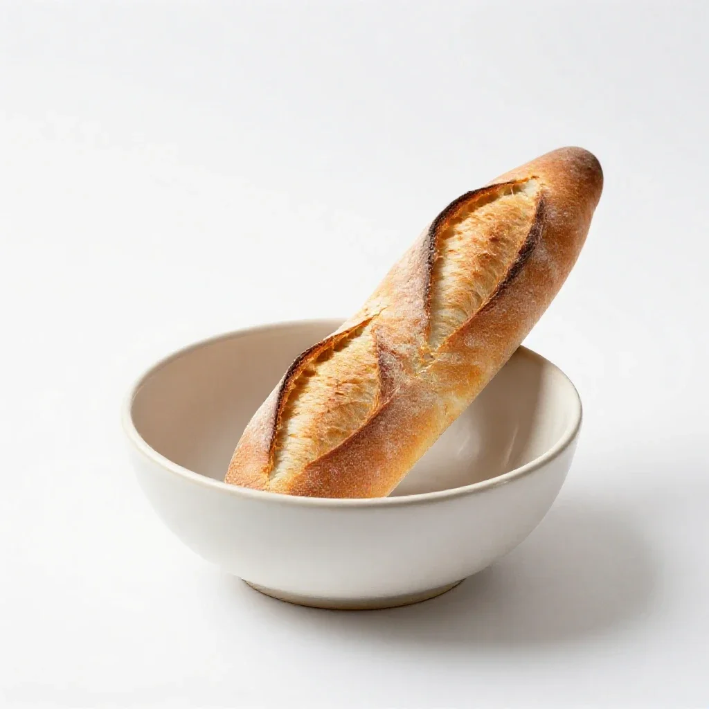 Baguette isolated on a white background