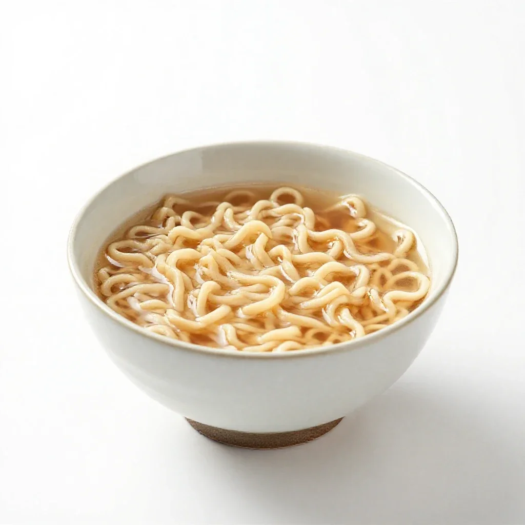 Bowl of ramen isolated on a white background