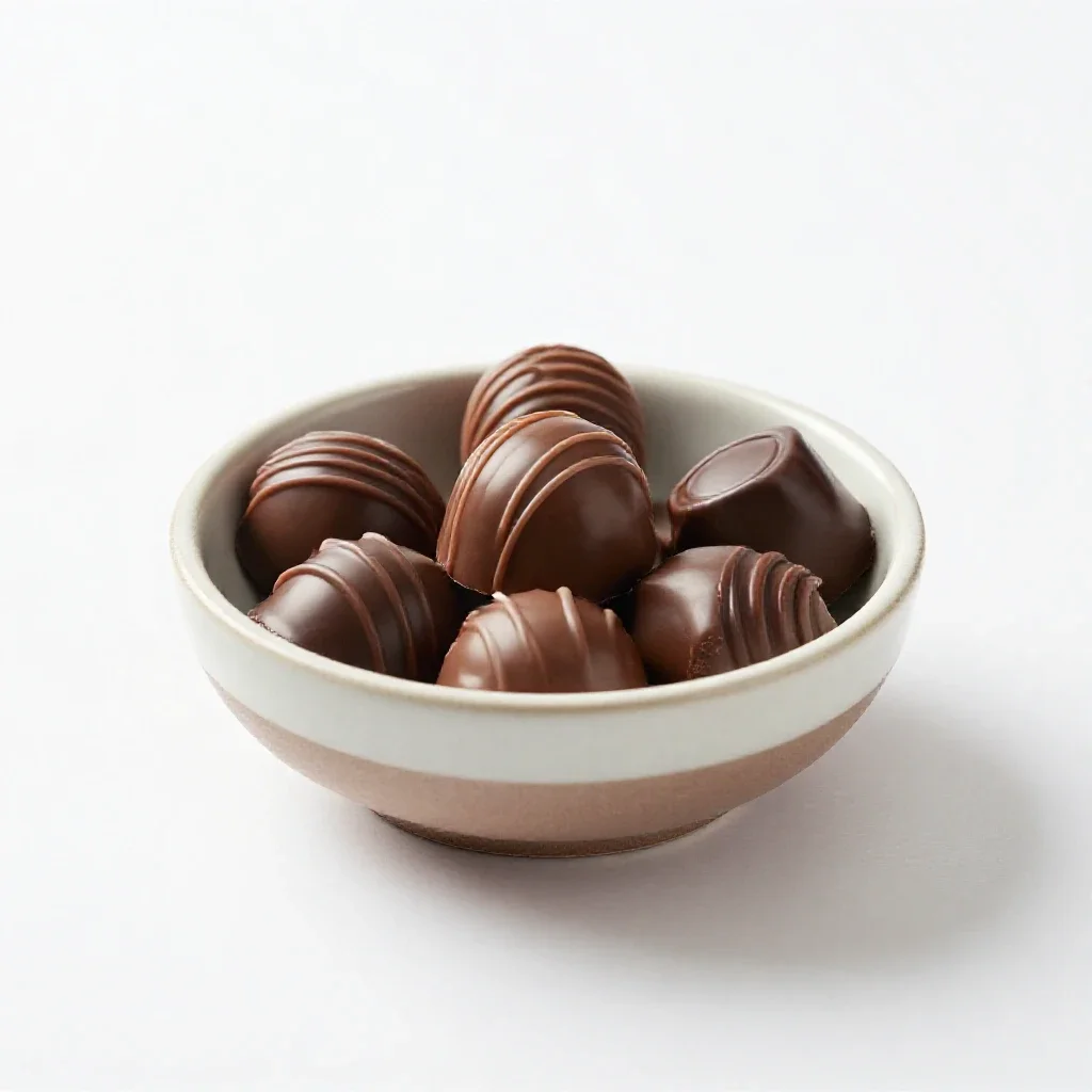 Box of chocolates isolated on a white background