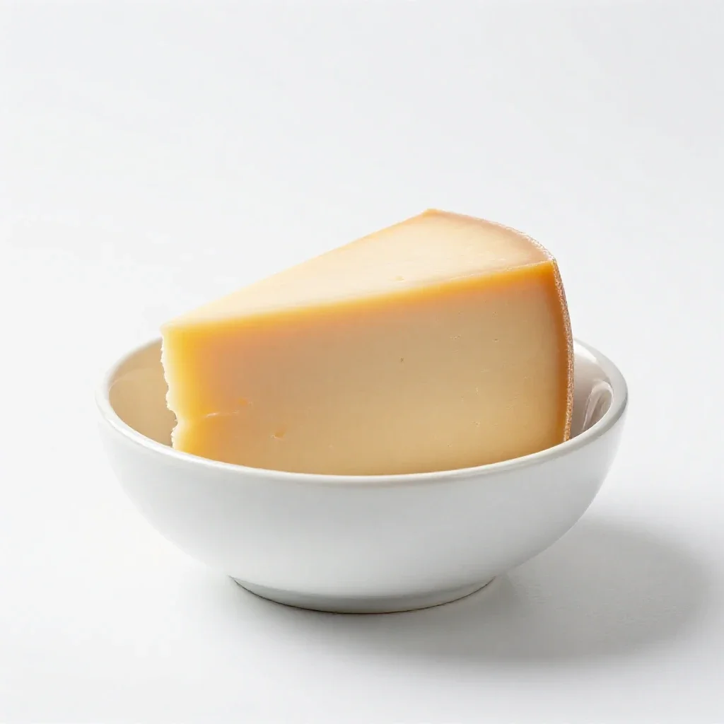 Cheese wheel wedge isolated on a white background