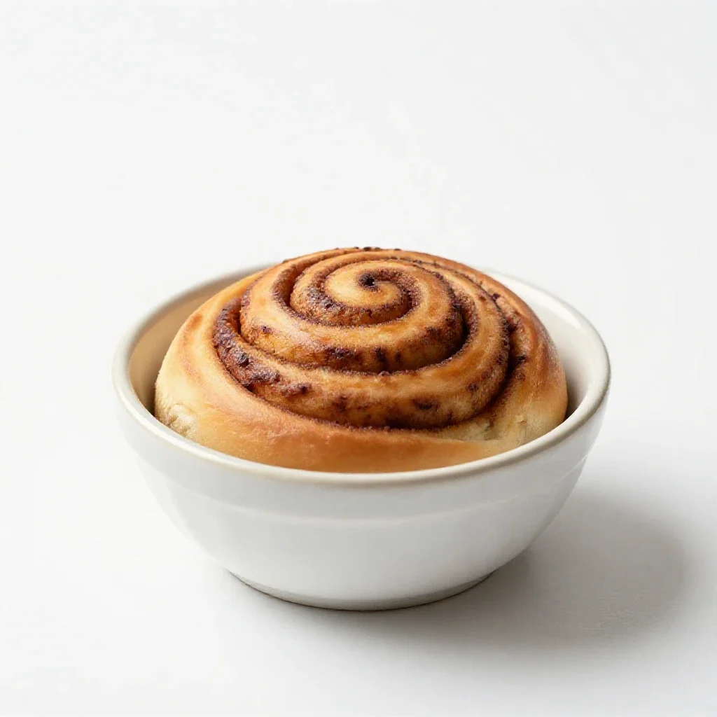Cinnamon roll isolated on a white background