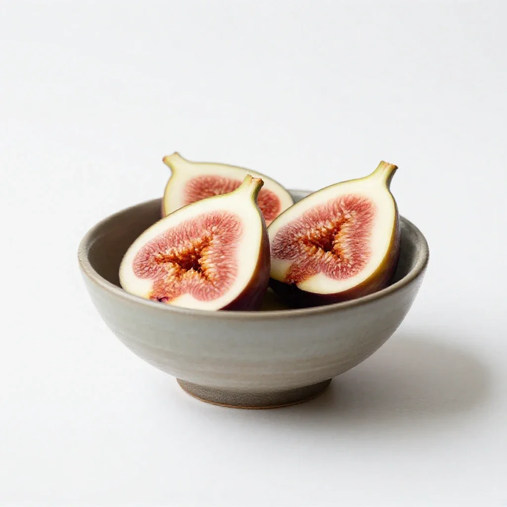 Fig cut open isolated on a white background