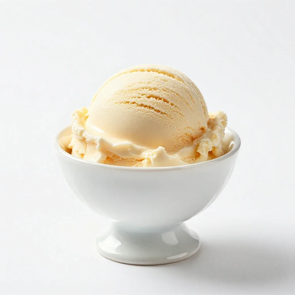 Gelato cone isolated on a white background