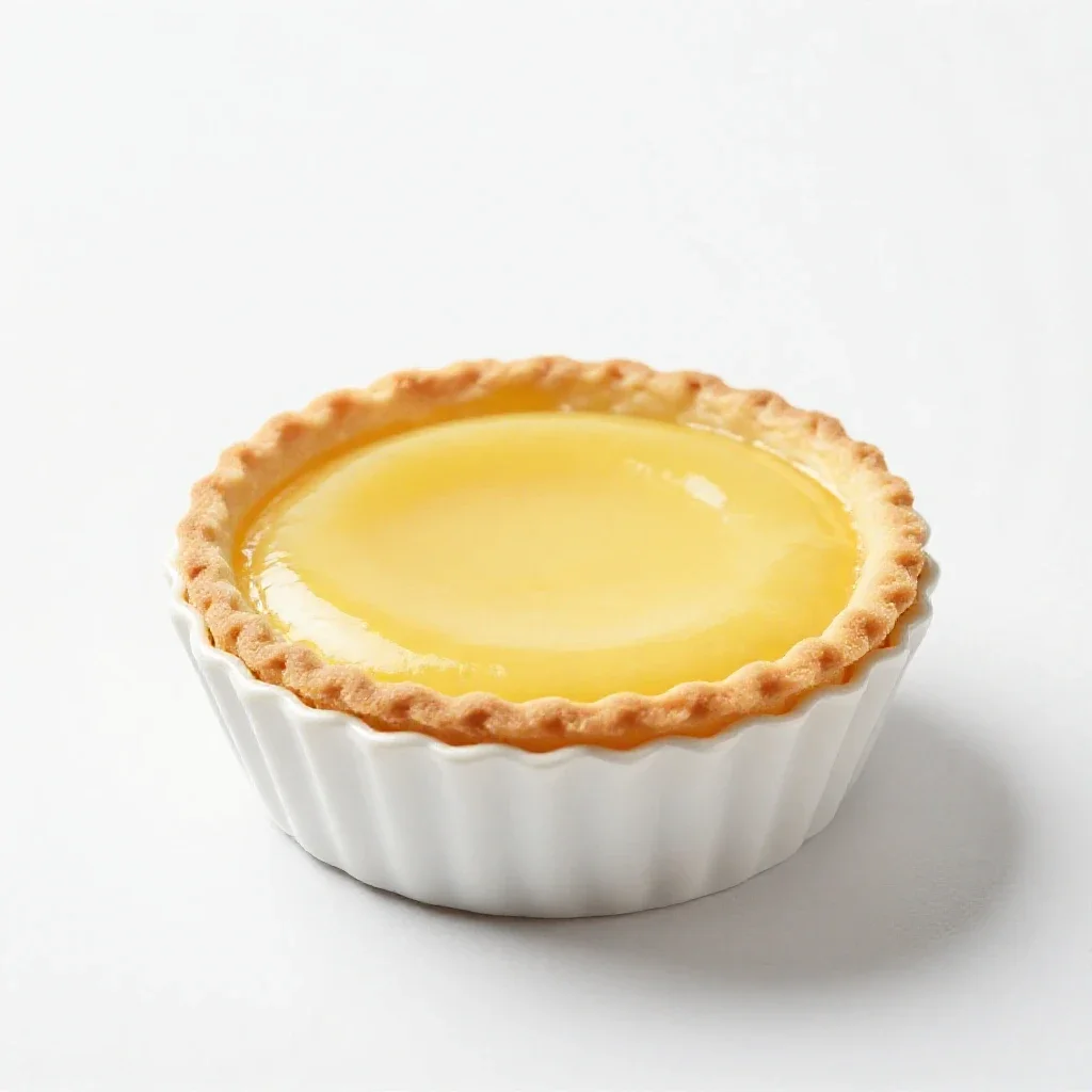 Lemon tart isolated on a white background