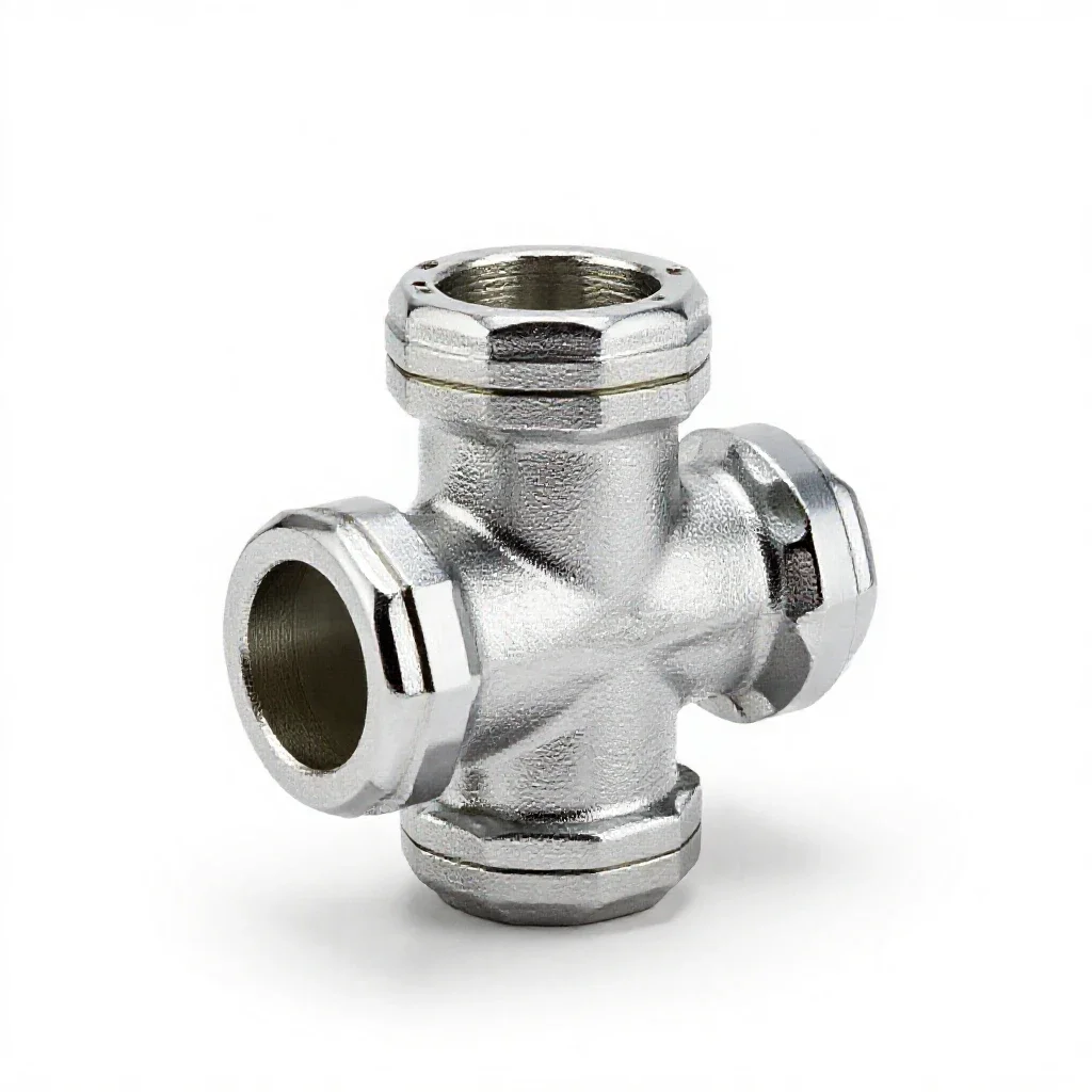 Cast iron pipe flange isolated on a white background