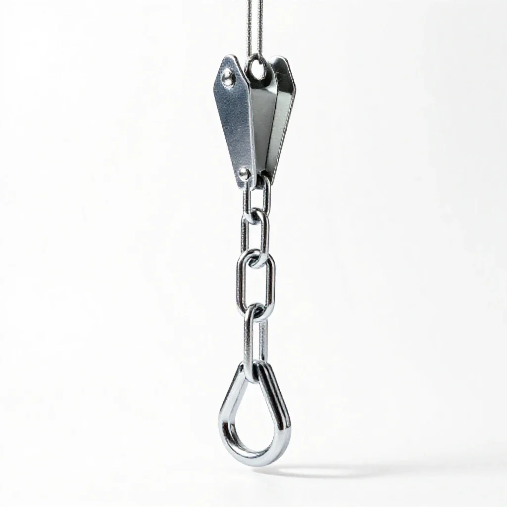 Chain hoist isolated on a white background