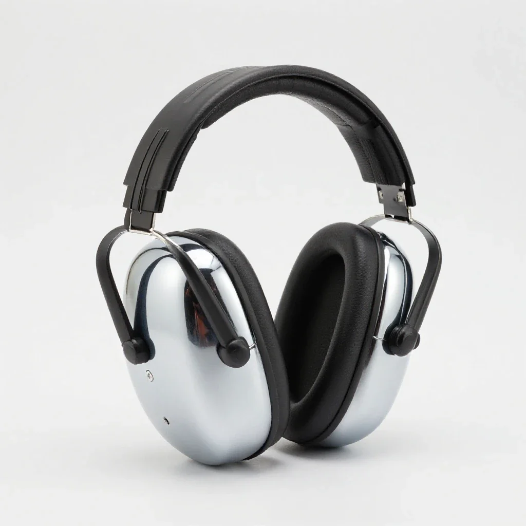 Hearing protection earmuff isolated on a white background