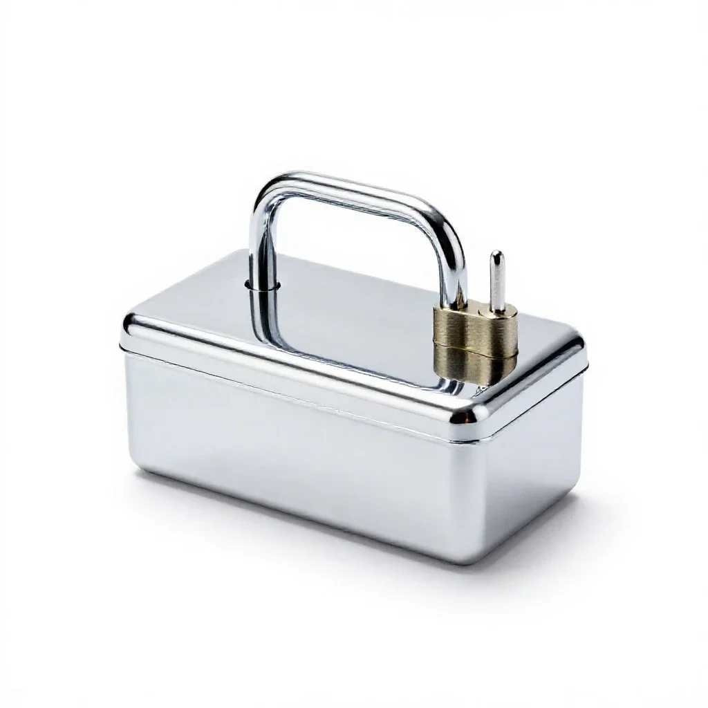Lockout tagout kit isolated on a white background
