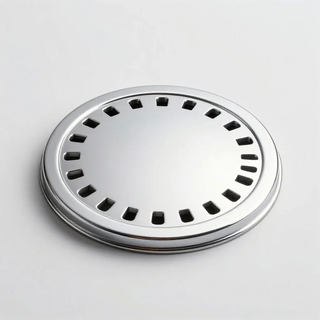 Manhole cover isolated on a white background