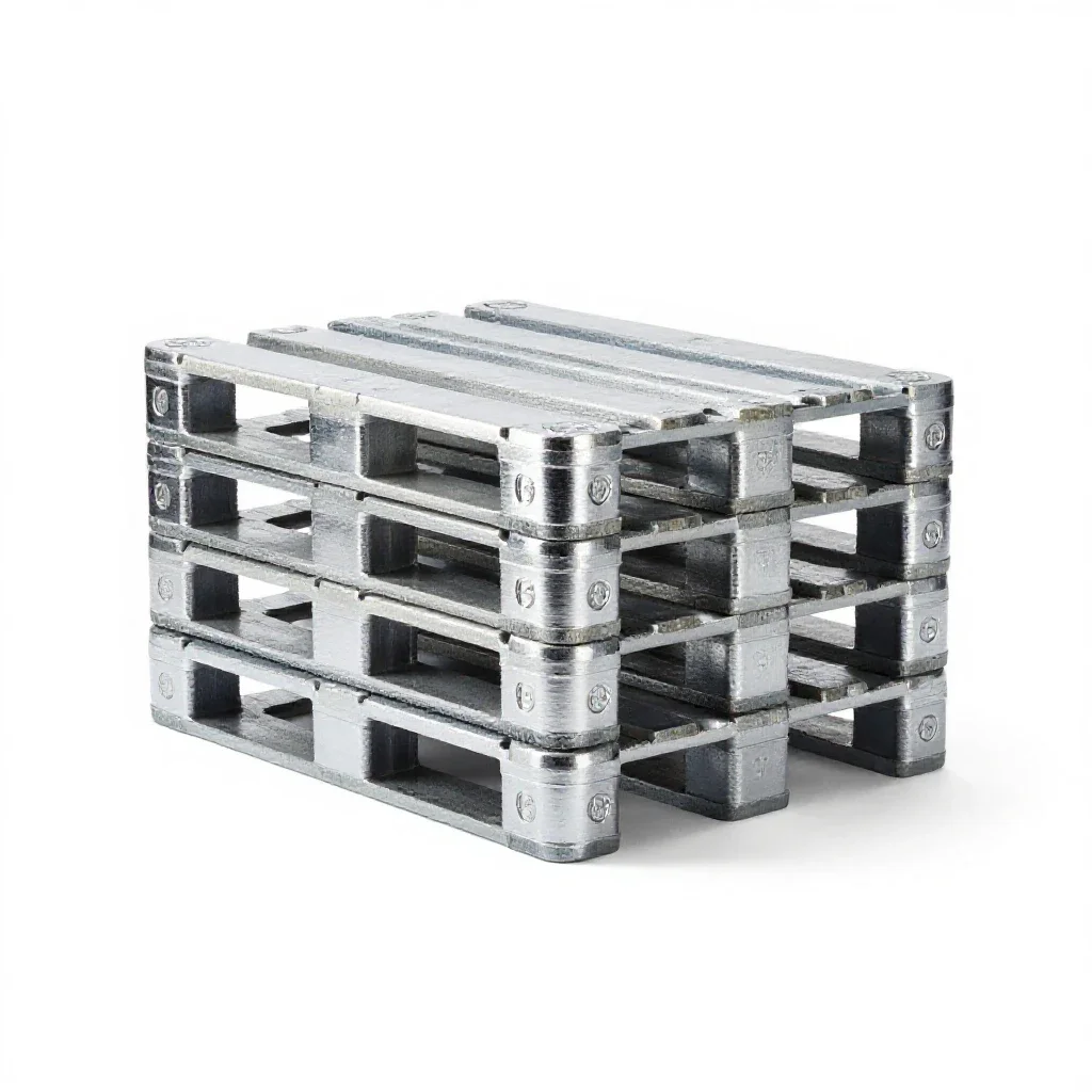 Stacked euro pallet isolated on a white background