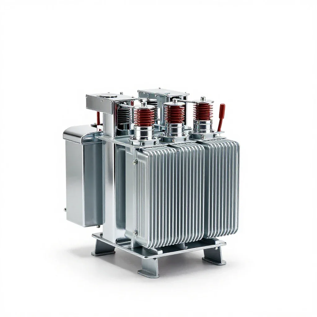 Transformer substation model isolated on a white background