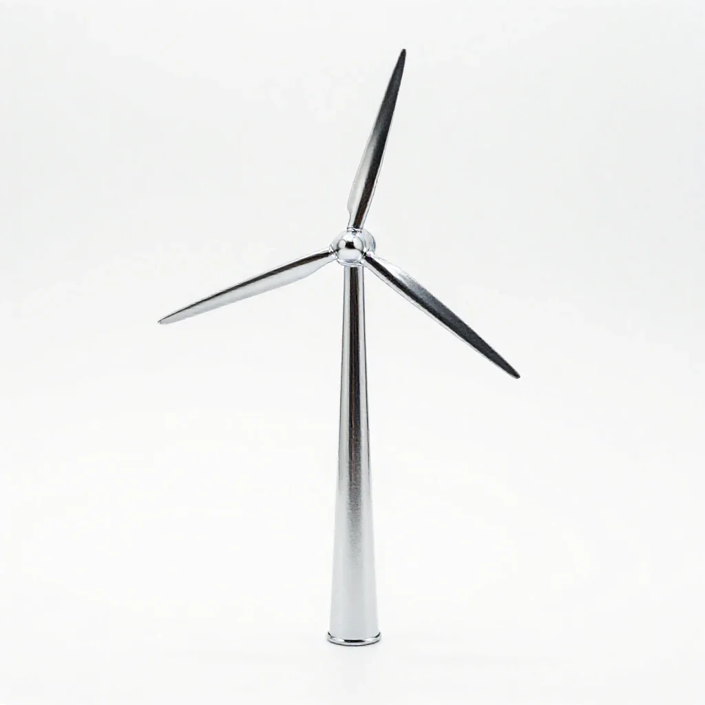 Wind turbine nacelle model isolated on a white background