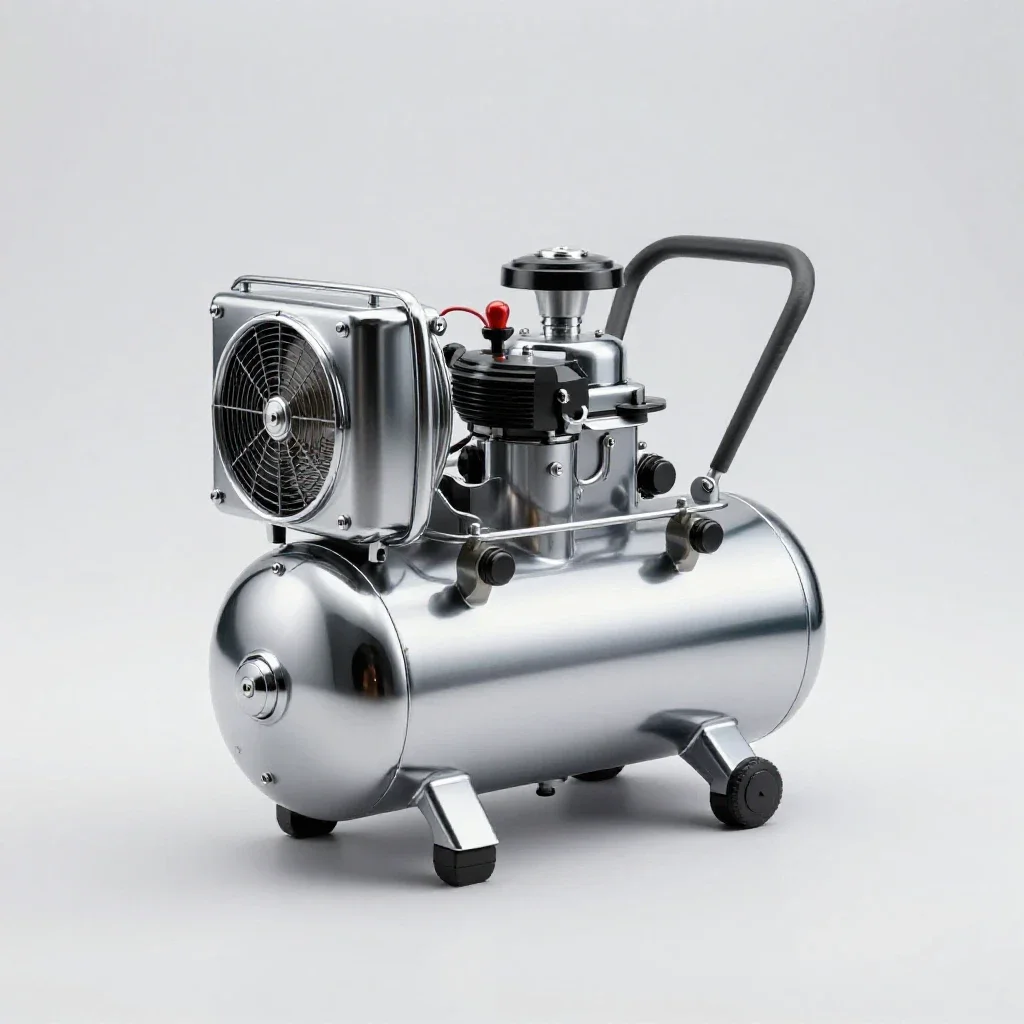 Air compressor isolated on a white background