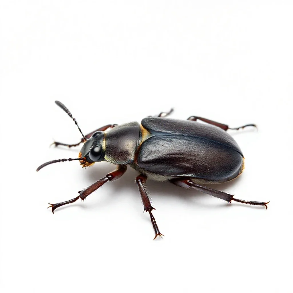 Diving beetle isolated on a white background