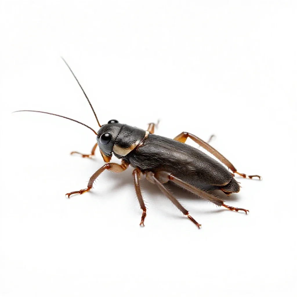Field cricket isolated on a white background
