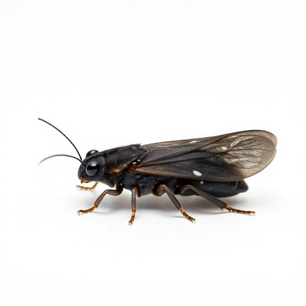 Firefly glowing isolated on a white background