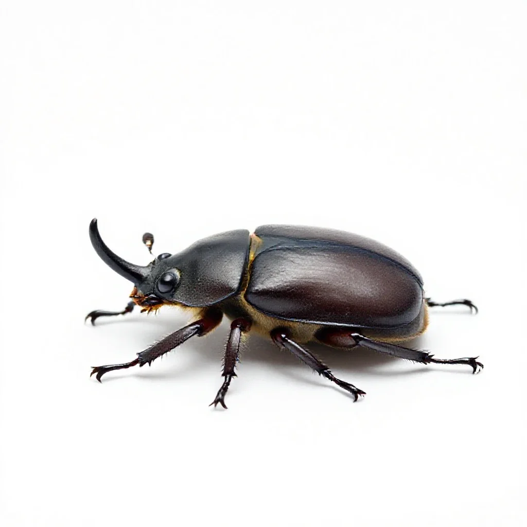 Rhinoceros beetle isolated on a white background