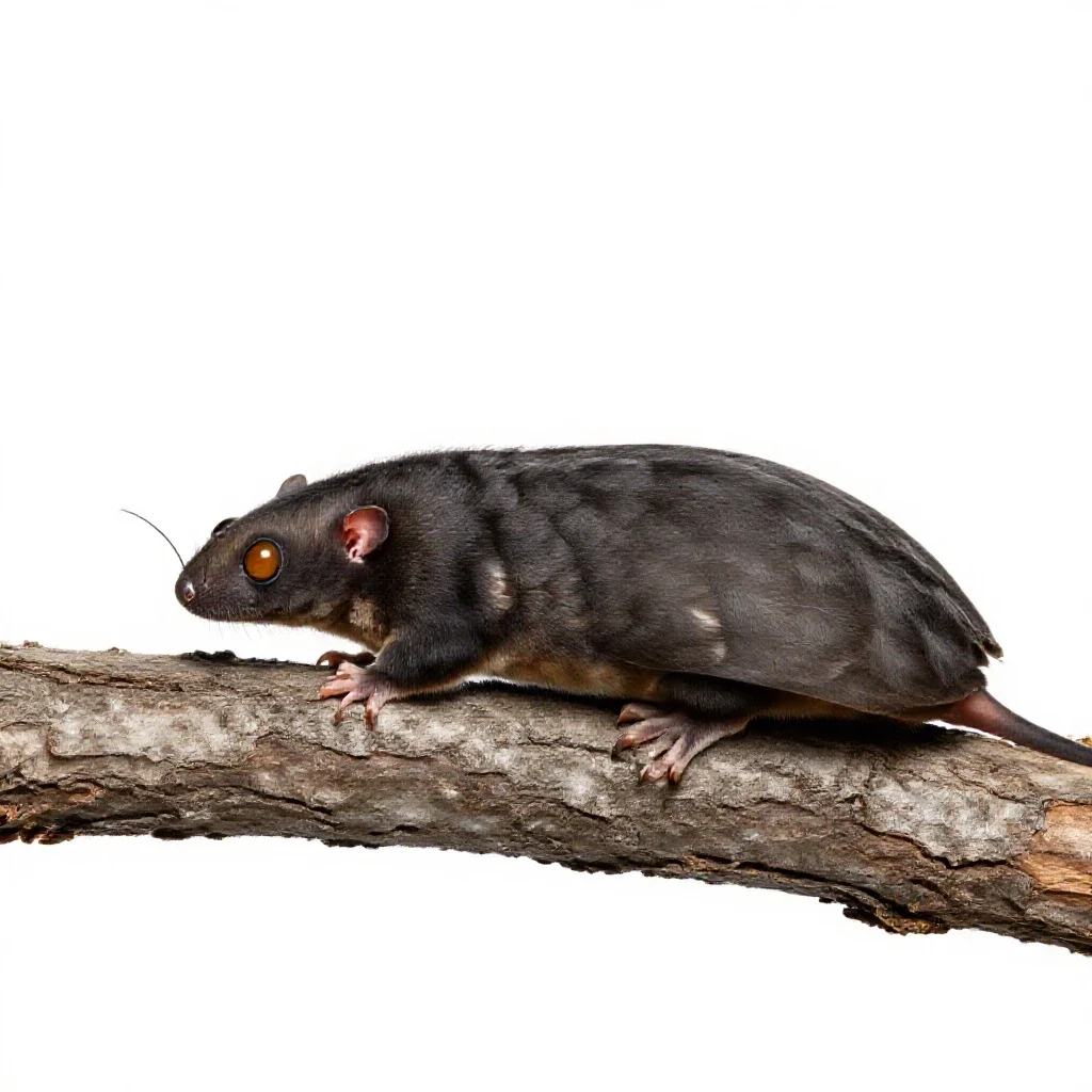 Weta on bark isolated on a white background
