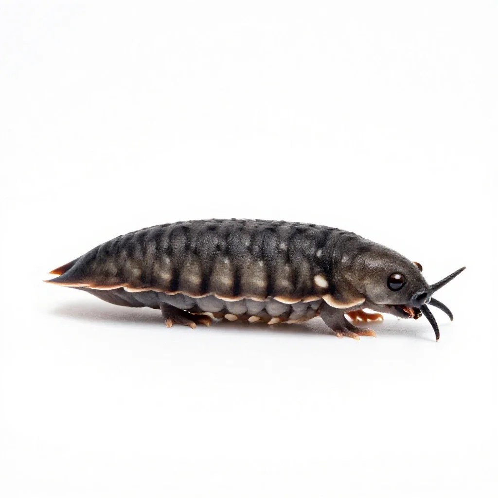 Woodlouse isolated on a white background