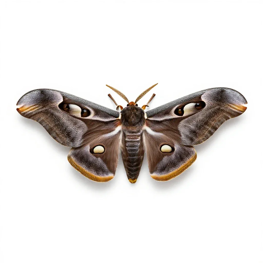 Atlas moth isolated on a white background