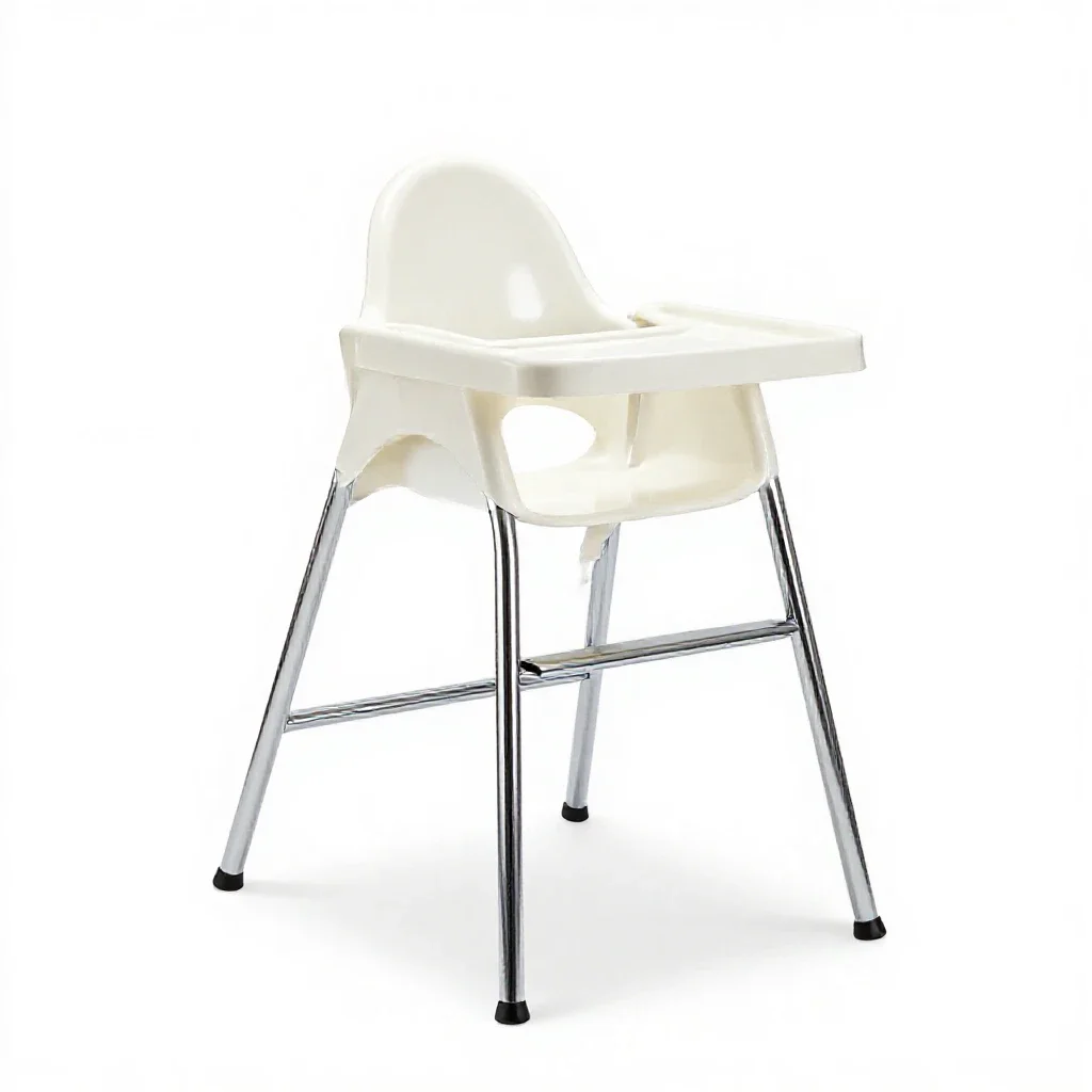High chair in bentwood isolated on a white background
