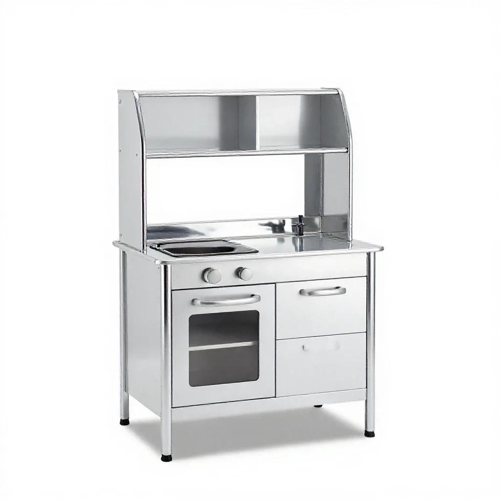 Play kitchen isolated on a white background