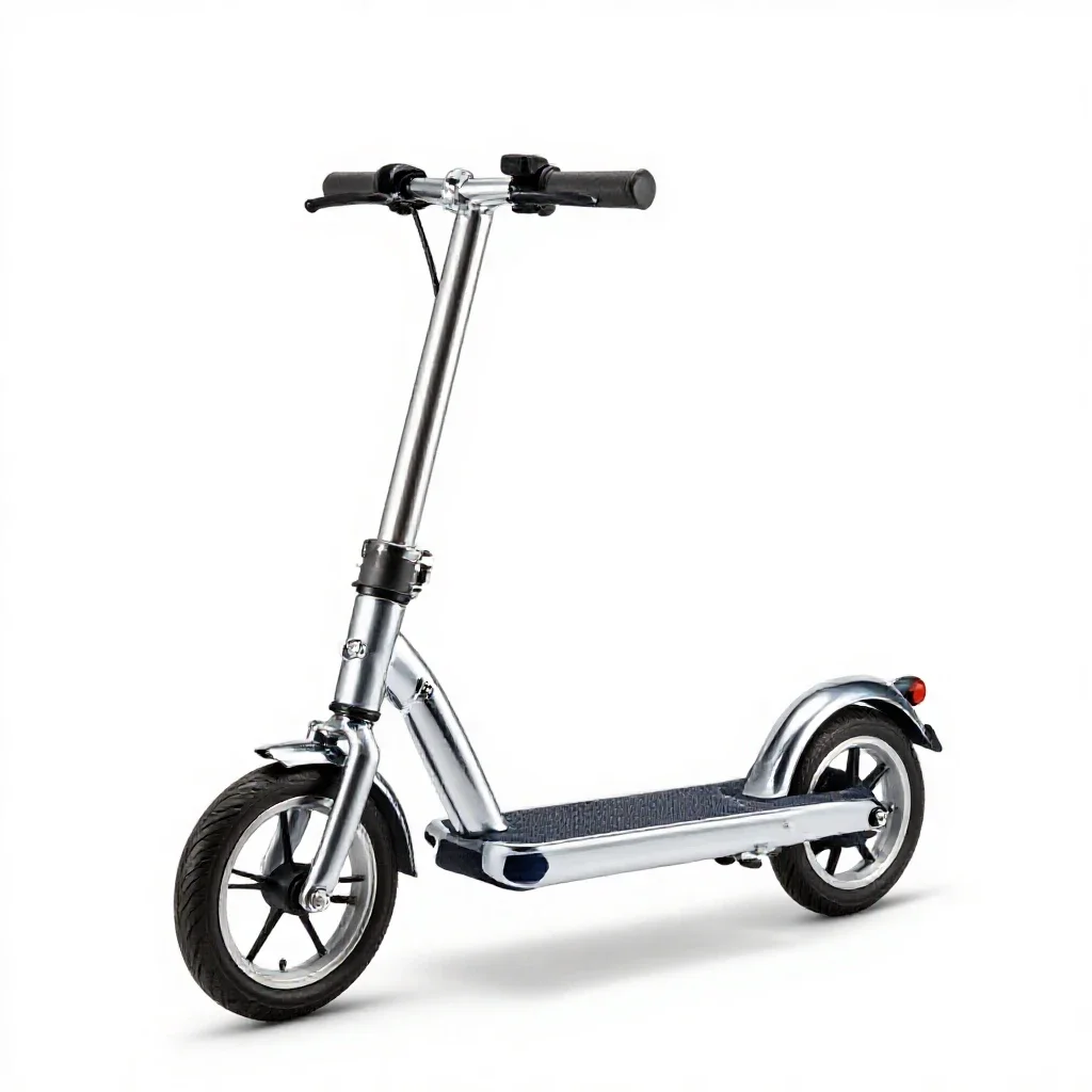 Scooter with a folding stem isolated on a white background
