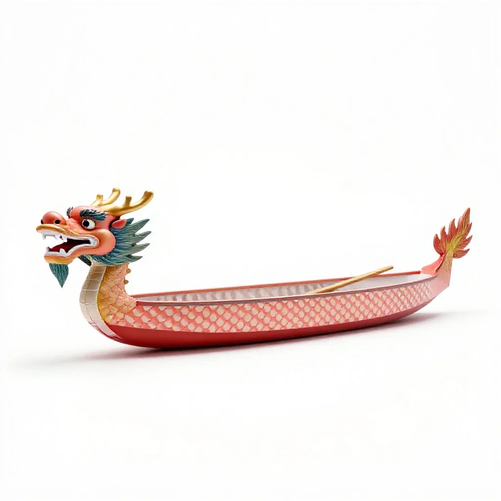 Dragon boat isolated on a white background