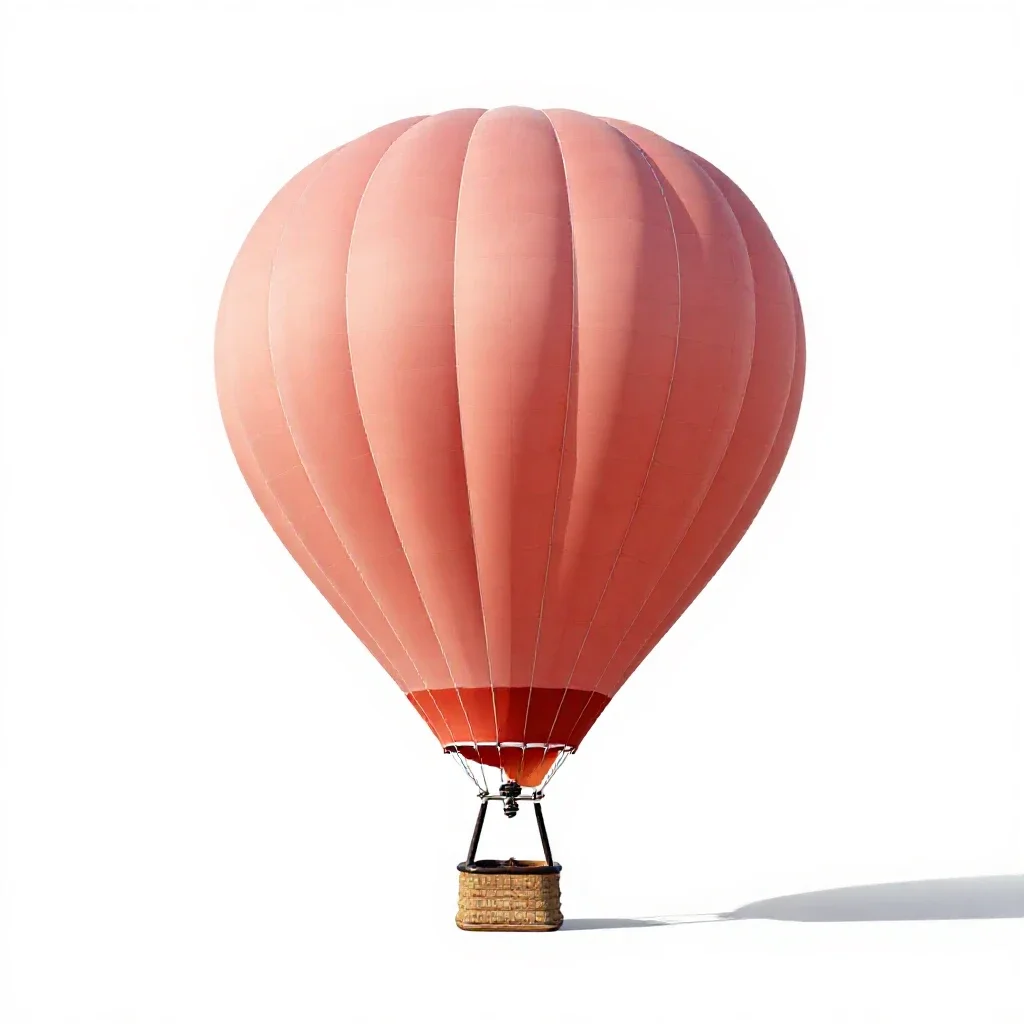 Hot air balloon isolated on a white background