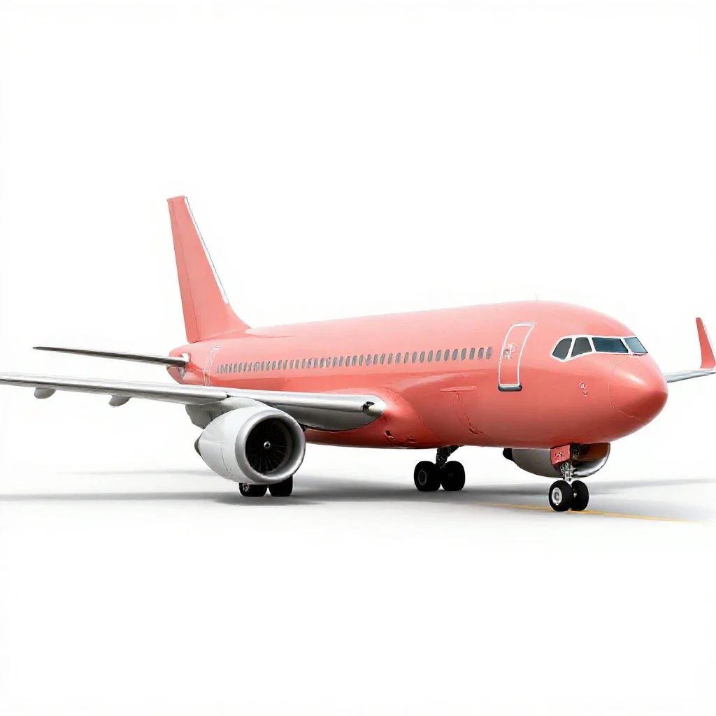 Jet airliner isolated on a white background