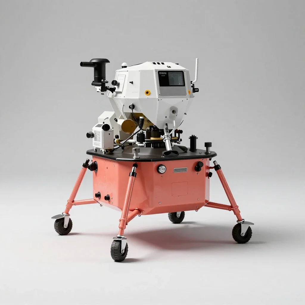 Lunar lander isolated on a white background