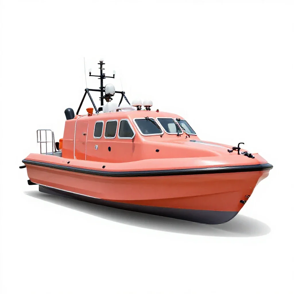 Rescue lifeboat isolated on a white background