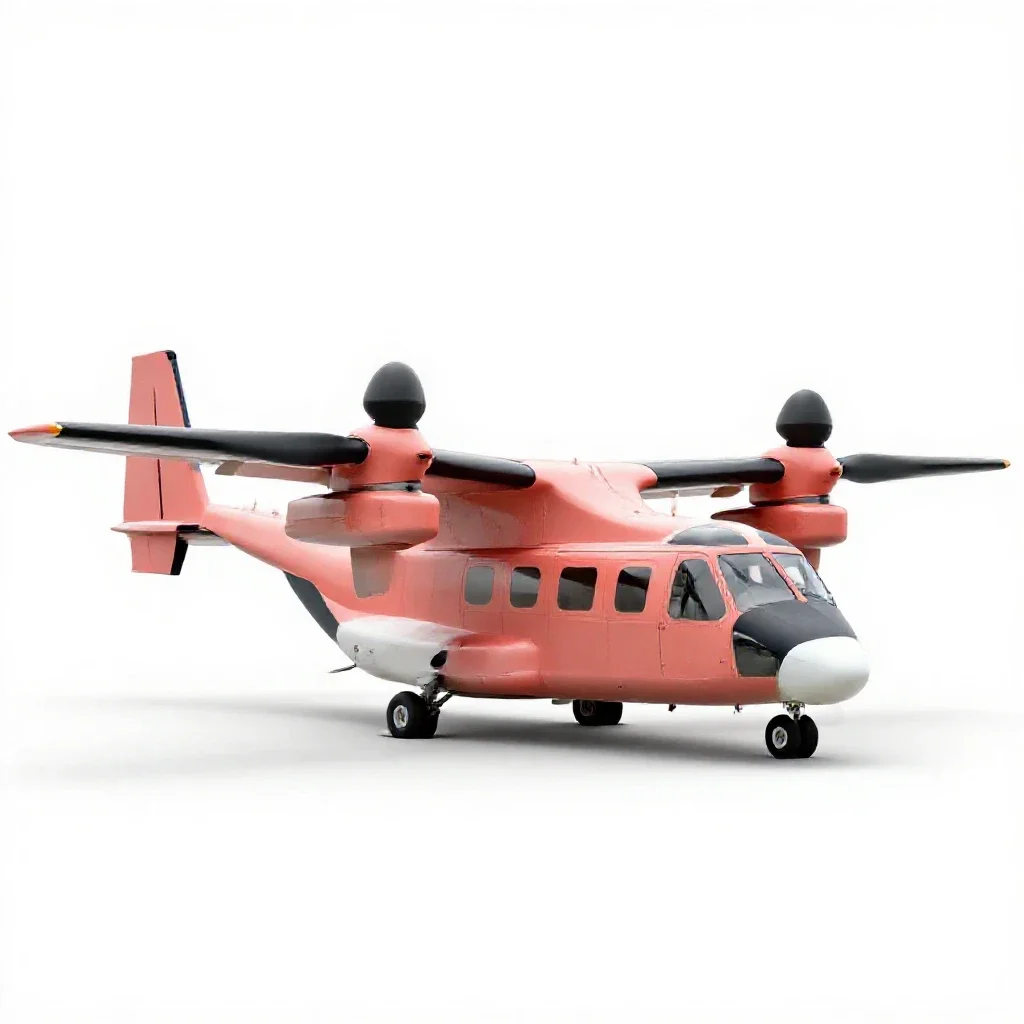 Tiltrotor aircraft isolated on a white background