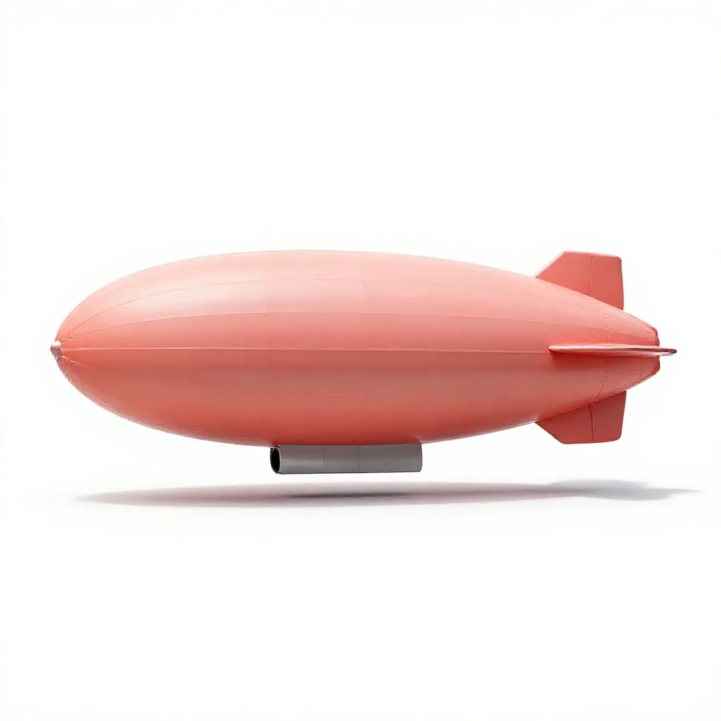 Airship isolated on a white background