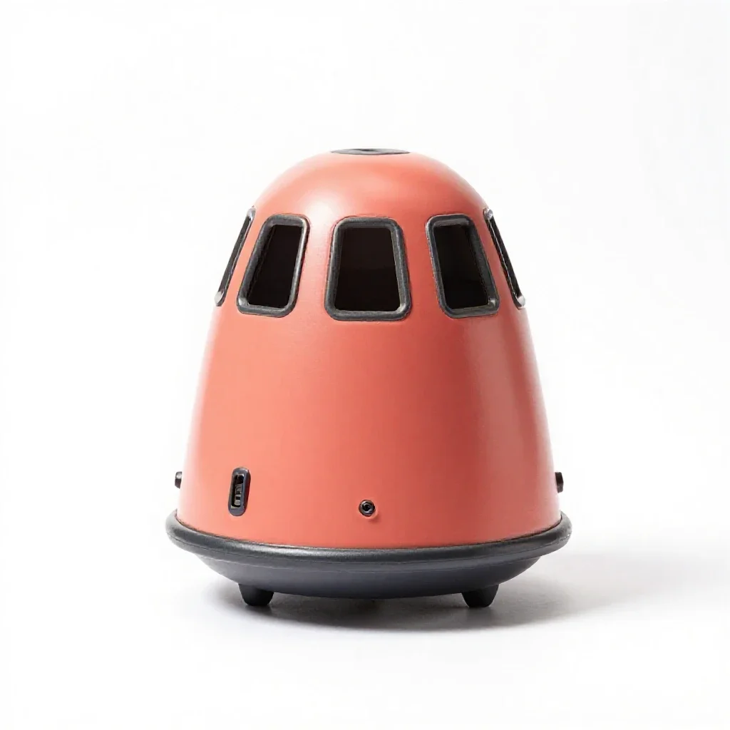 Orbital capsule isolated on a white background
