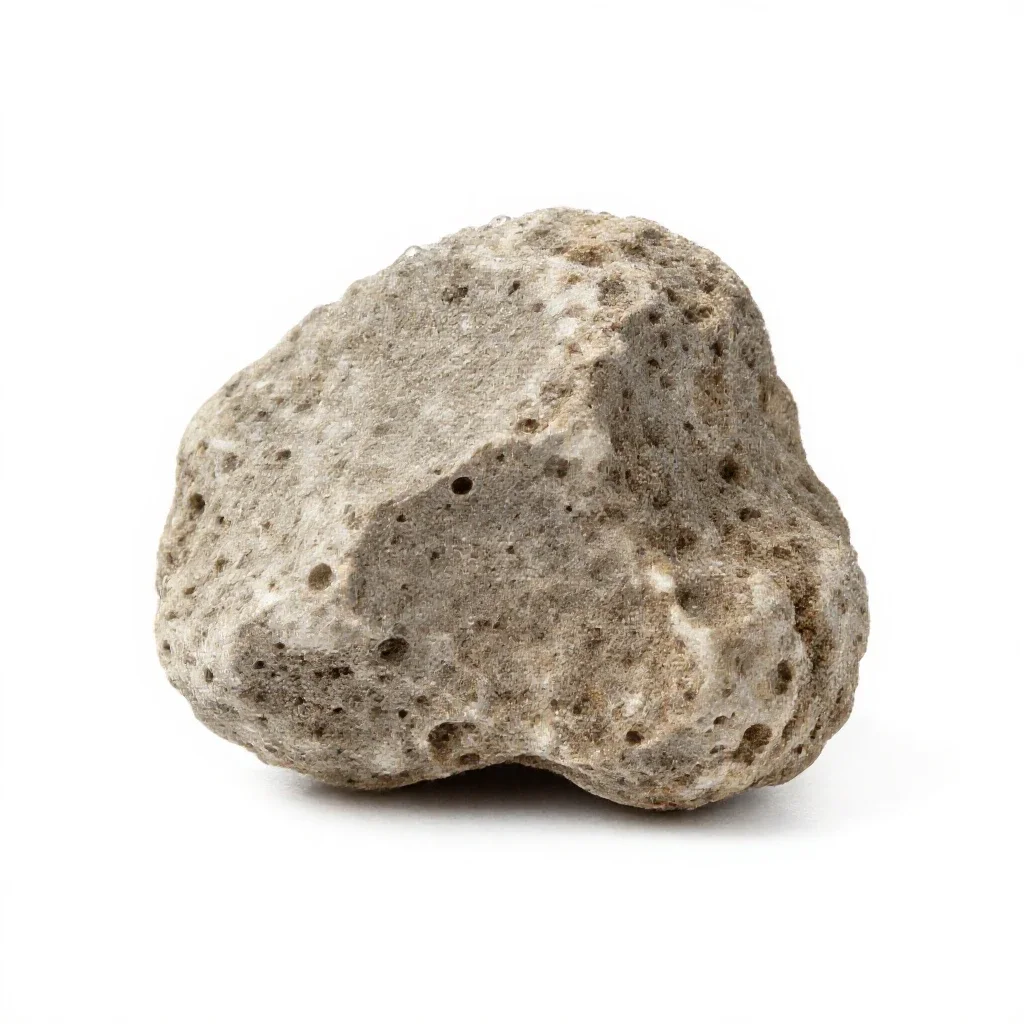Chunk of pumice isolated on a white background