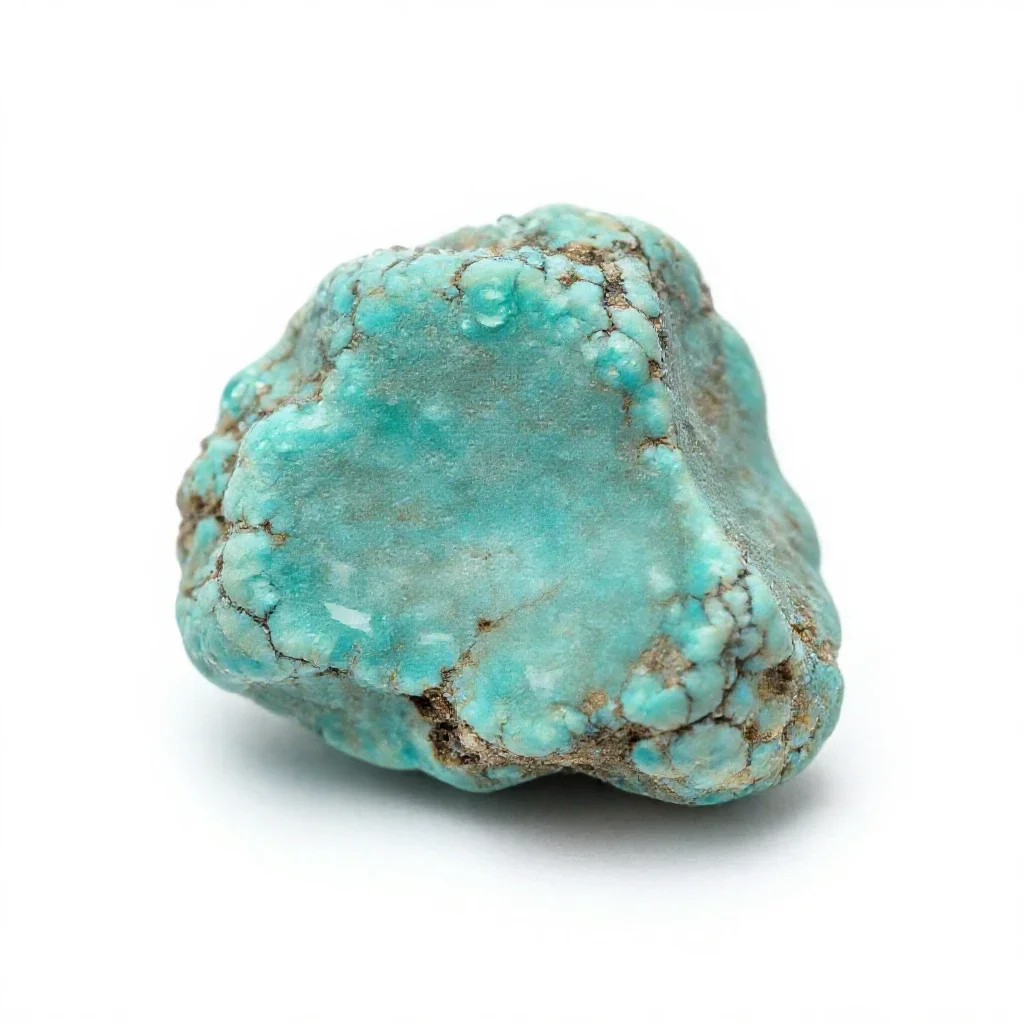 Chunk of turquoise isolated on a white background