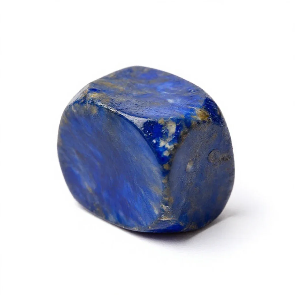 Lapis lazuli block isolated on a white background
