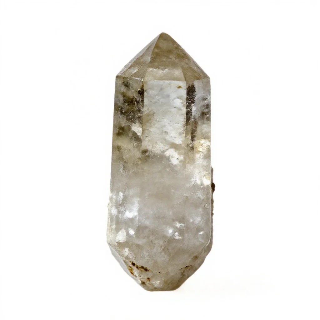 Tourmaline crystal isolated on a white background