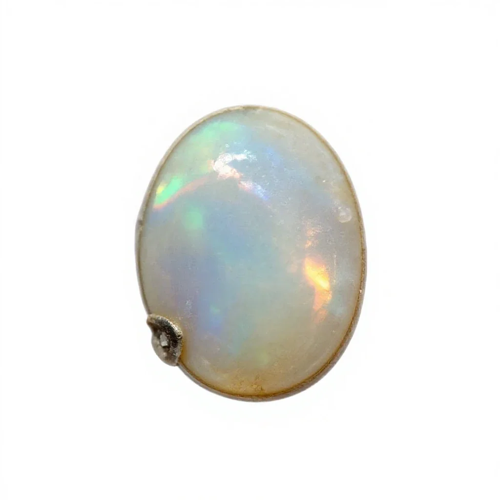 Opal specimen isolated on a white background